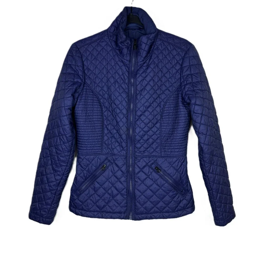 The North Face Women's Quilted Insulated Luna Jacket Coat Blue Medium - Picture 9 of 9